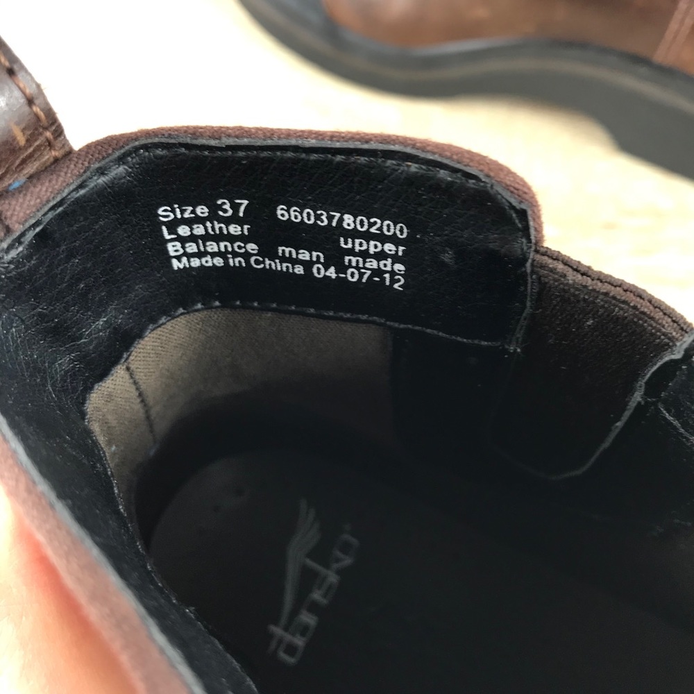 Dansko Vail Brown Leather Clog Ankle Boots 37 - Picture 9 of 9